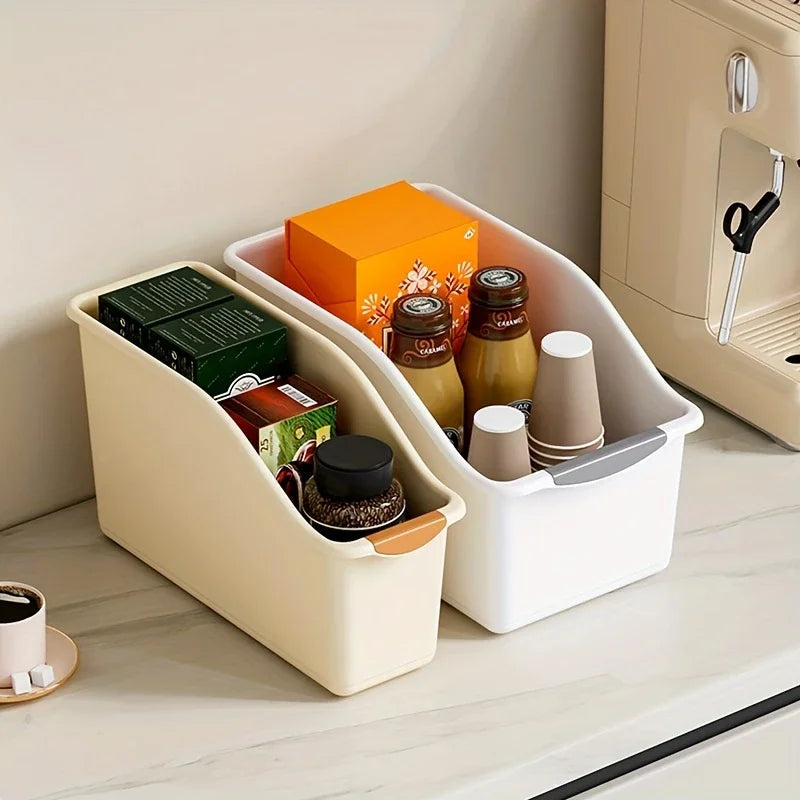 Curved Plastic Storage Bins Set | Multipurpose Home Organization
