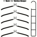 Multi-Tier Hanging Closet Organizer with Hooks (Set of 5)