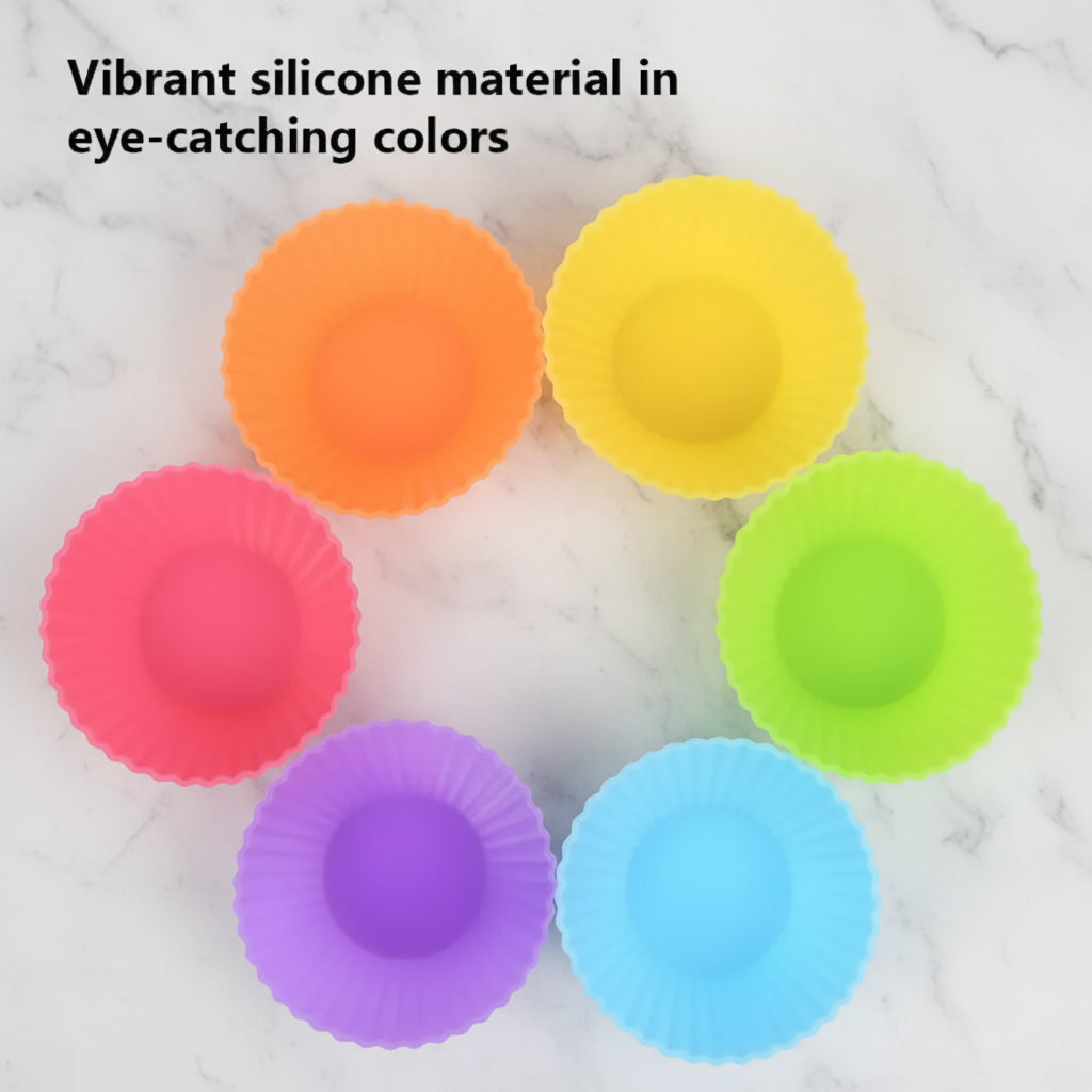 Silicone Cupcake Mold Set – 12-Piece Nonstick Muffin & Cupcake Baking Cups