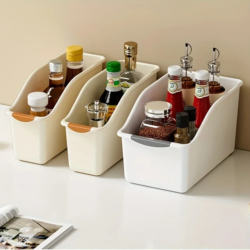 Curved Plastic Storage Bins Set | Multipurpose Home Organization