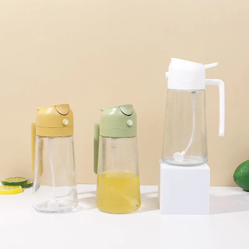 2-in-1 Glass Oil Dispenser & Spray Bottle