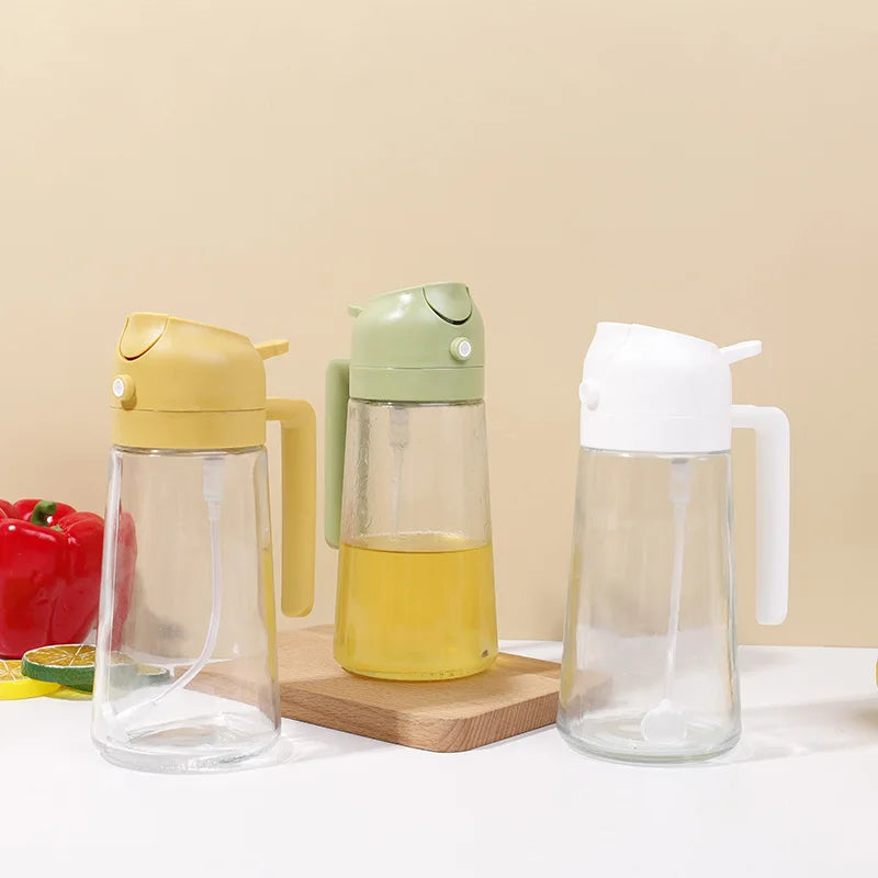2-in-1 Glass Oil Dispenser & Spray Bottle