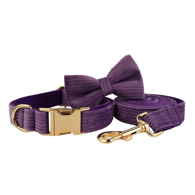 Royal Purple Corduroy Dog Collar & Accessories Collection