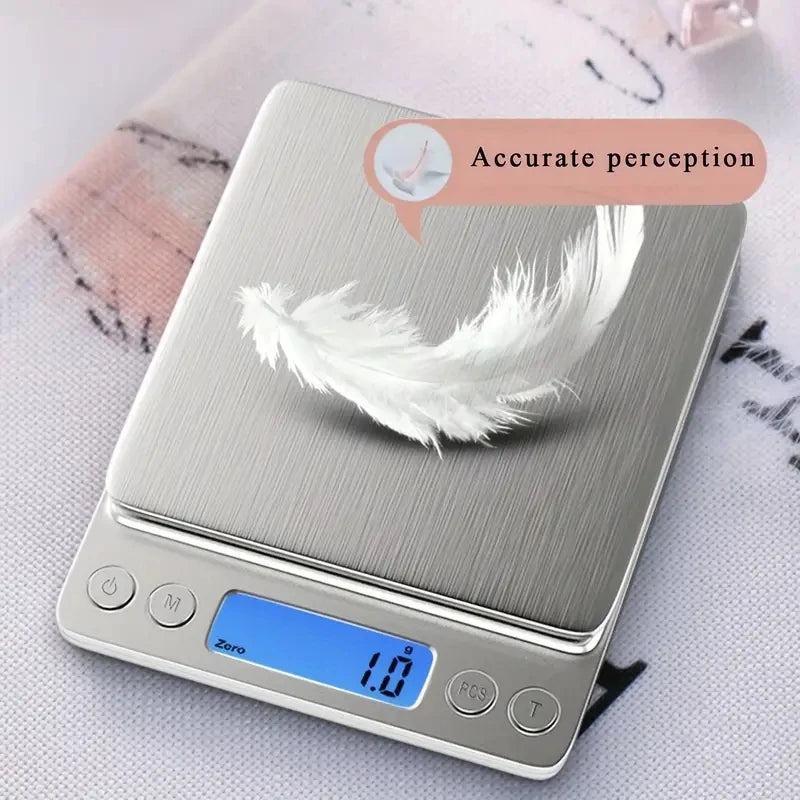 Stainless Steel Digital Kitchen Scale with LED Display