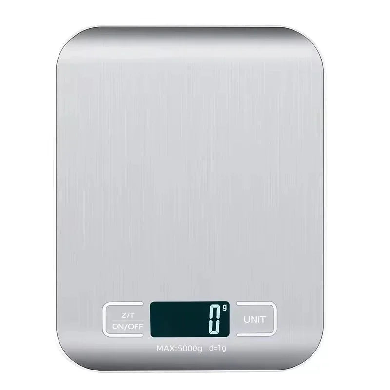 Digital Kitchen Scale LED Display Stainless Steel