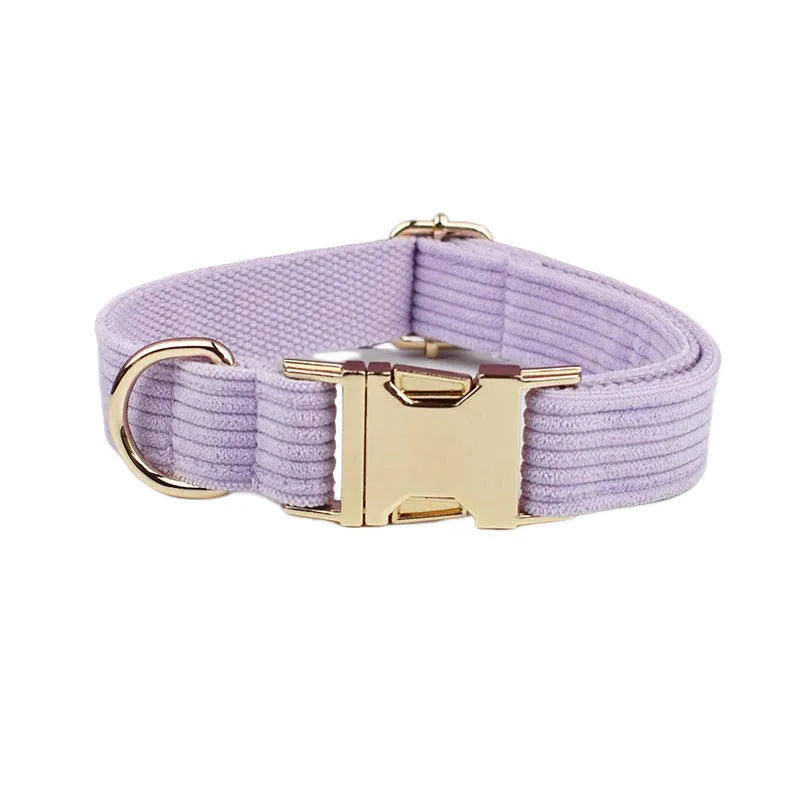 Light Purple Corduroy Dog Collar & Accessories Collection