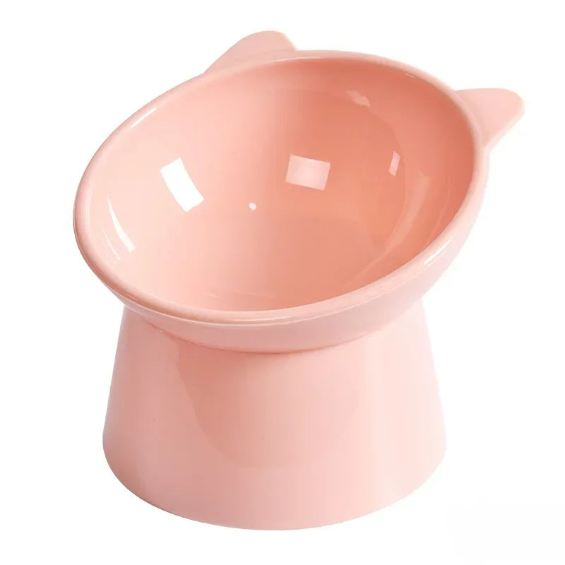 Elevated Pet Bowl with 45° Neck Guard | Anti-Tip | Cats & Dogs