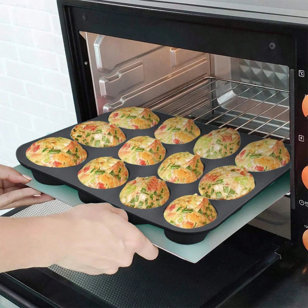12-Cup Nonstick Silicone Muffin & Cupcake Pan