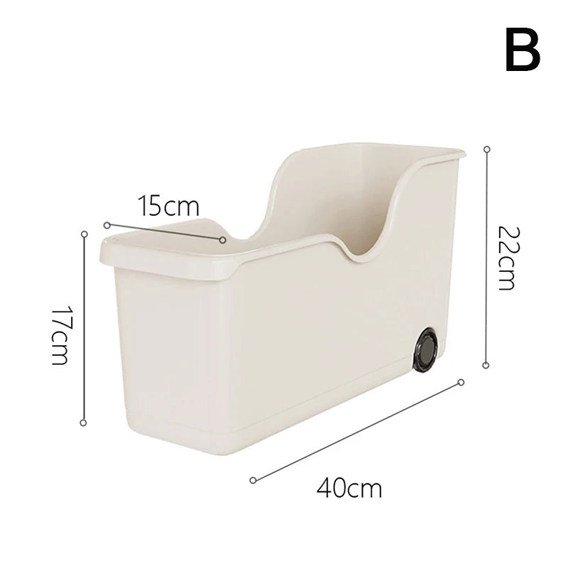 Rolling Storage Organizer Box with Wheels – Kitchen, Bathroom & Pantry