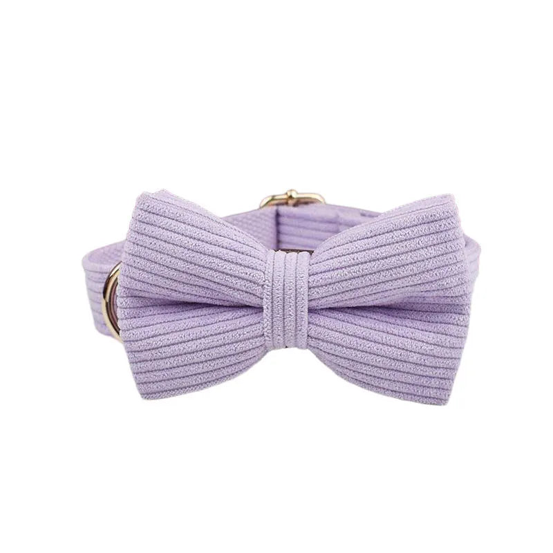 Light Purple Corduroy Dog Collar & Accessories Collection