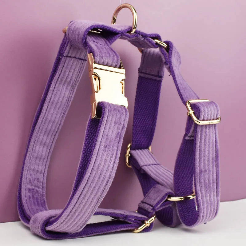 Royal Purple Corduroy Dog Collar & Accessories Collection