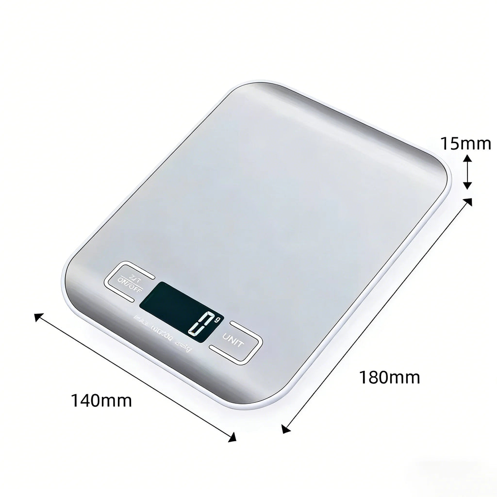 Digital Kitchen Scale LED Display Stainless Steel