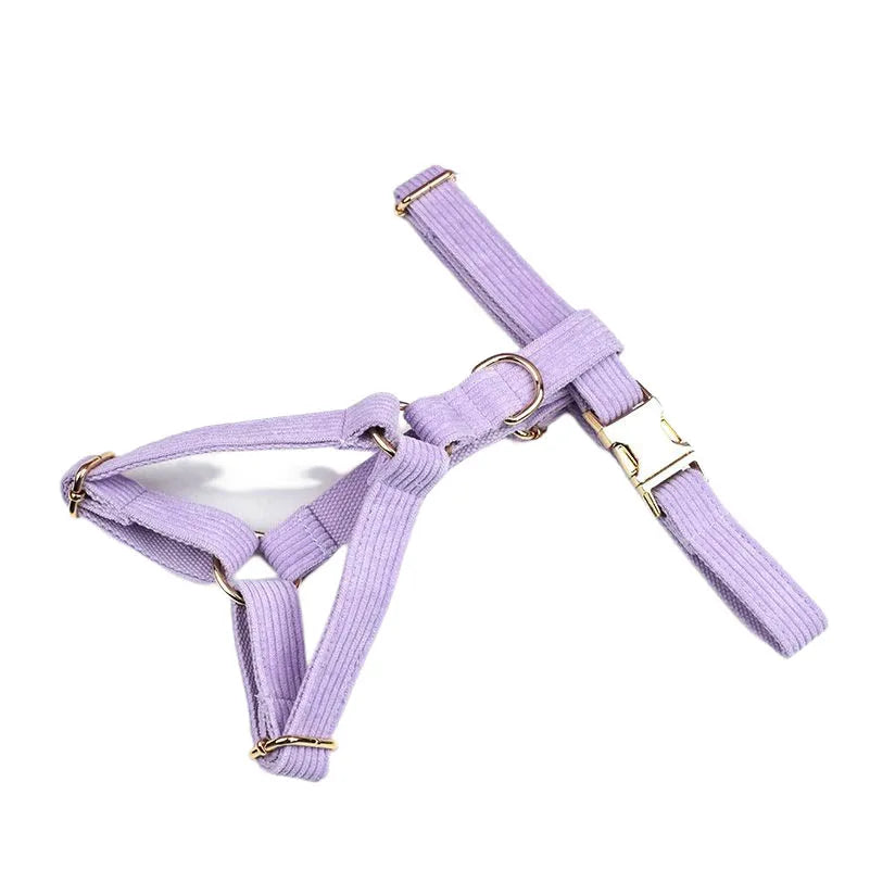Light Purple Corduroy Dog Collar & Accessories Collection