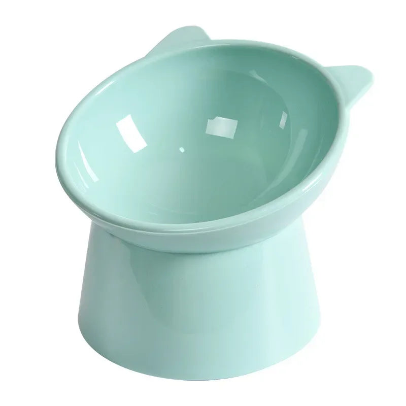 Elevated Pet Bowl with 45° Neck Guard | Anti-Tip | Cats & Dogs