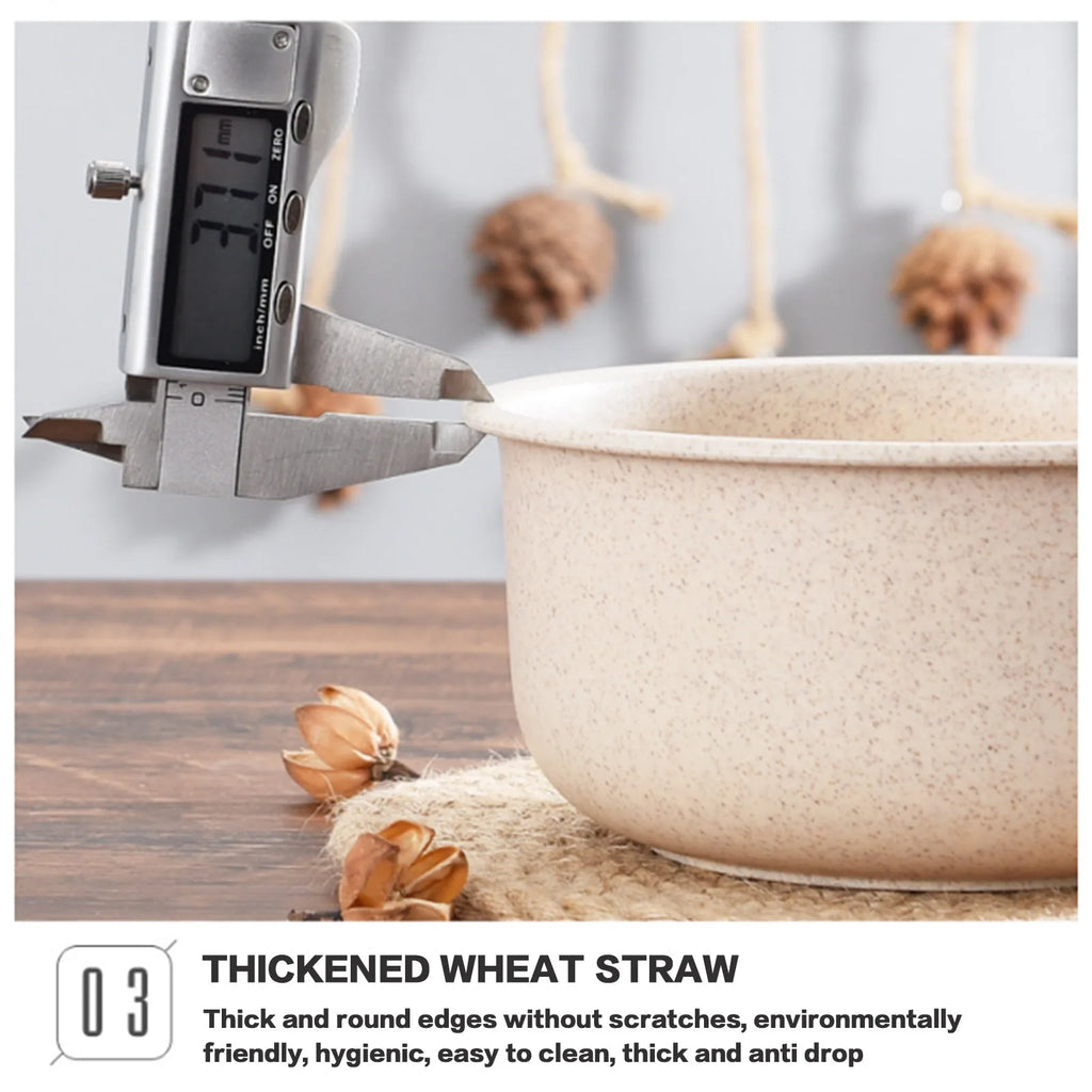 Eco-Friendly Wheat Straw Bento Box Set | 3-Piece Meal Prep Food Storage Containers