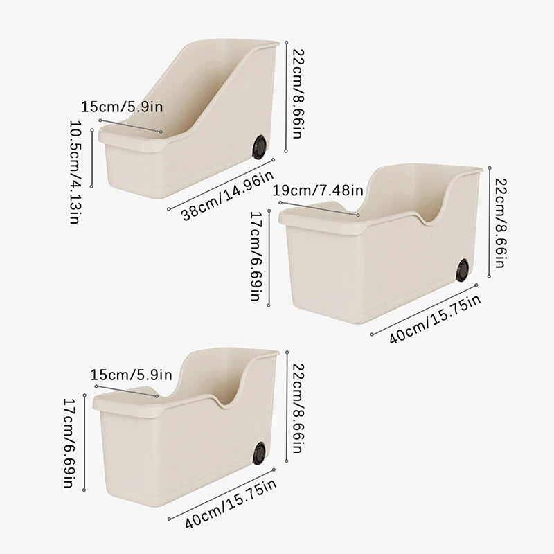 Rolling Storage Organizer Box with Wheels – Kitchen, Bathroom & Pantry