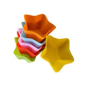 Silicone Cupcake Mold Set – 6-Piece Nonstick Baking Molds (Round, Heart, Star & Flower)