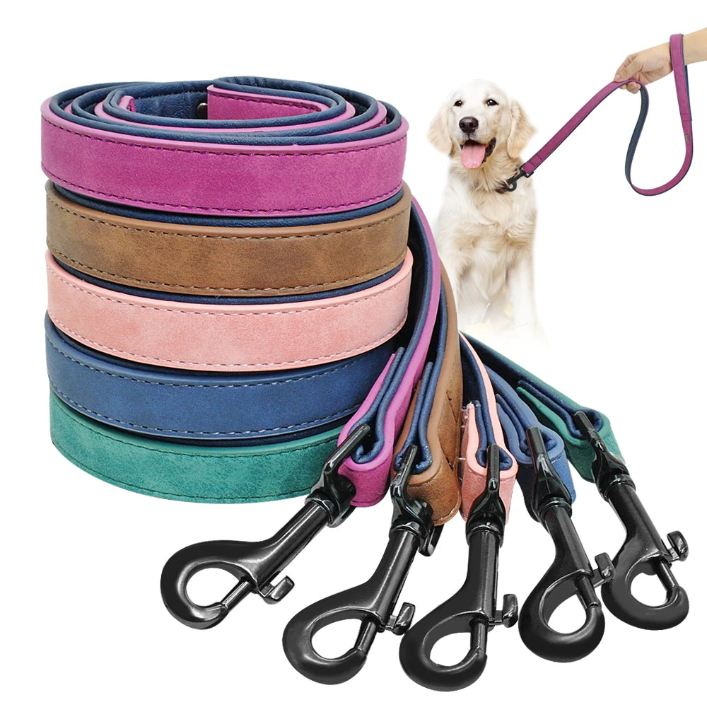 Padded Leather Dog Leash