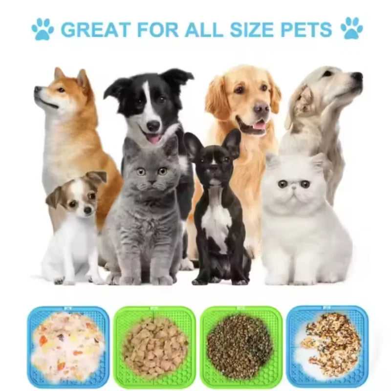 Dog Lick Mat – Silicone Slow Feeder for Feeding, Bath & Training