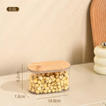 BPA-Free Airtight Storage Containers with Bamboo Lids | Clear Food Canisters