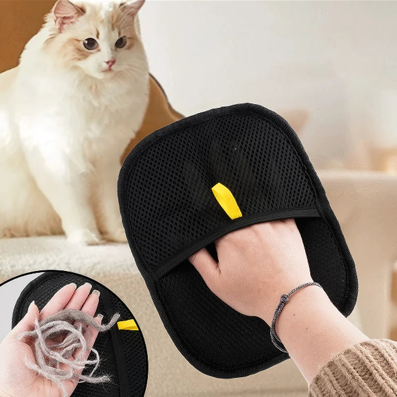 Pet Hair Removal Glove | Double-Sided Static Grooming Mitt