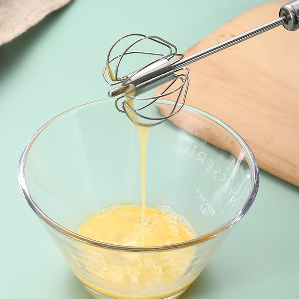 Stainless Steel Whisk Creamer Semi-Automatic Rotary Whisk