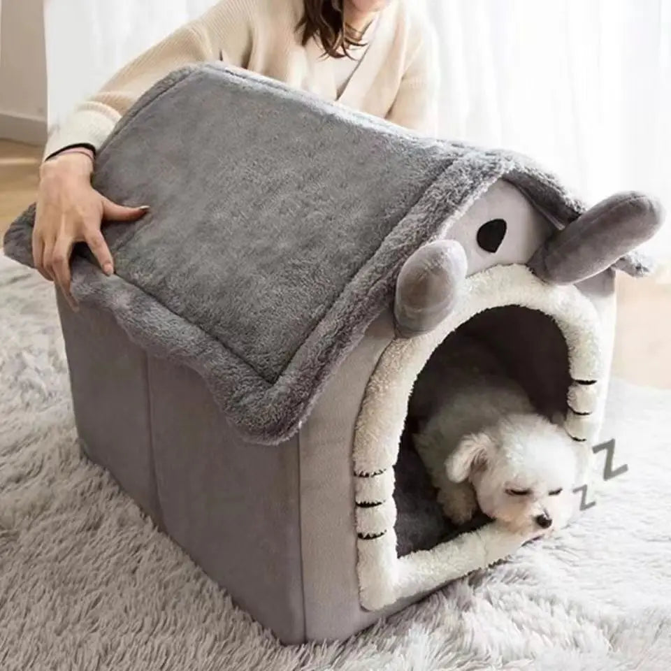 House-Style Pet Bed for Small Dogs & Cats | All-Season Washable