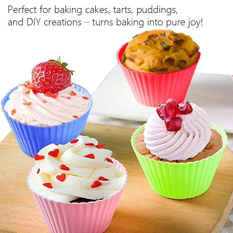 Silicone Cupcake Mold Set – 12-Piece Nonstick Muffin & Cupcake Baking Cups