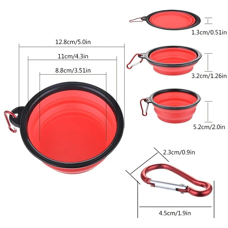 Portable Collapsible Pet Bowl – Silicone Travel Bowl for Cats & Dogs