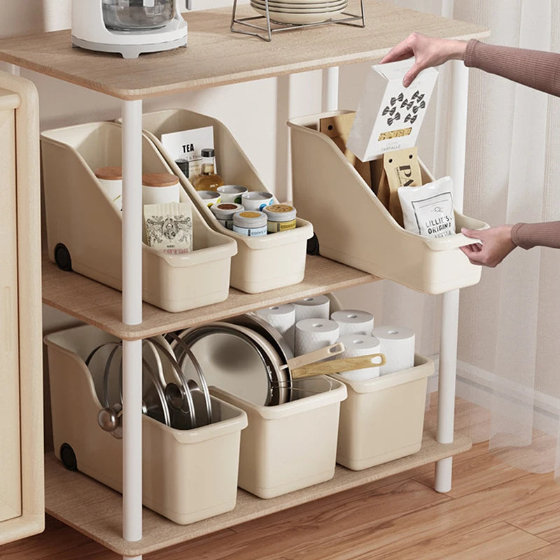 Rolling Storage Organizer Box with Wheels – Kitchen, Bathroom & Pantry