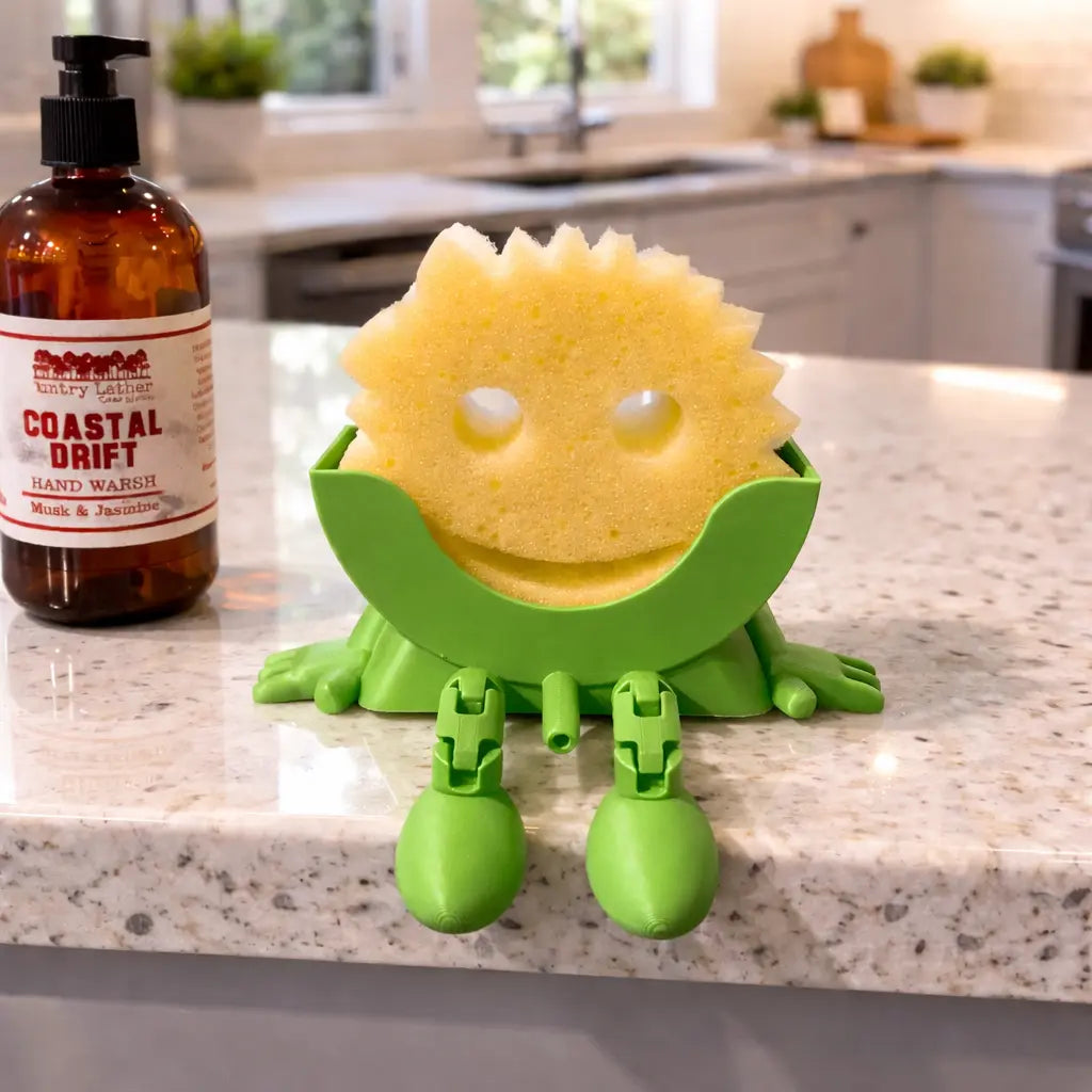 Scrub Daddy Sponge Holder with Hanging Feet | 3D Printed Sink Caddy