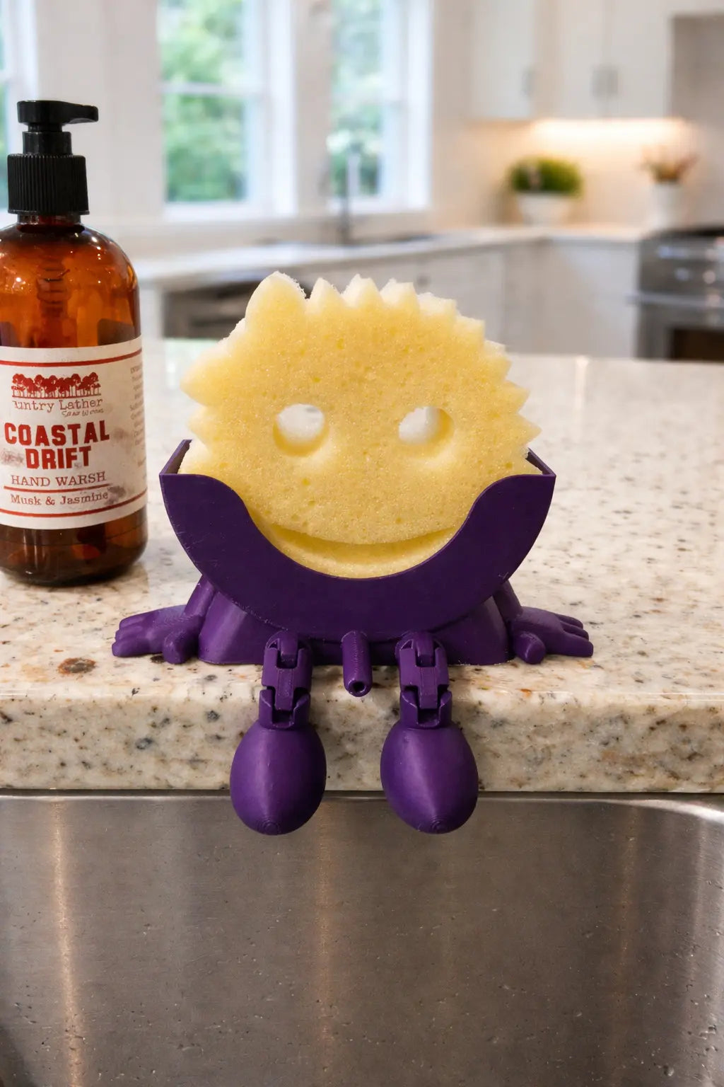 Scrub Daddy Sponge Holder with Hanging Feet | 3D Printed Sink Caddy