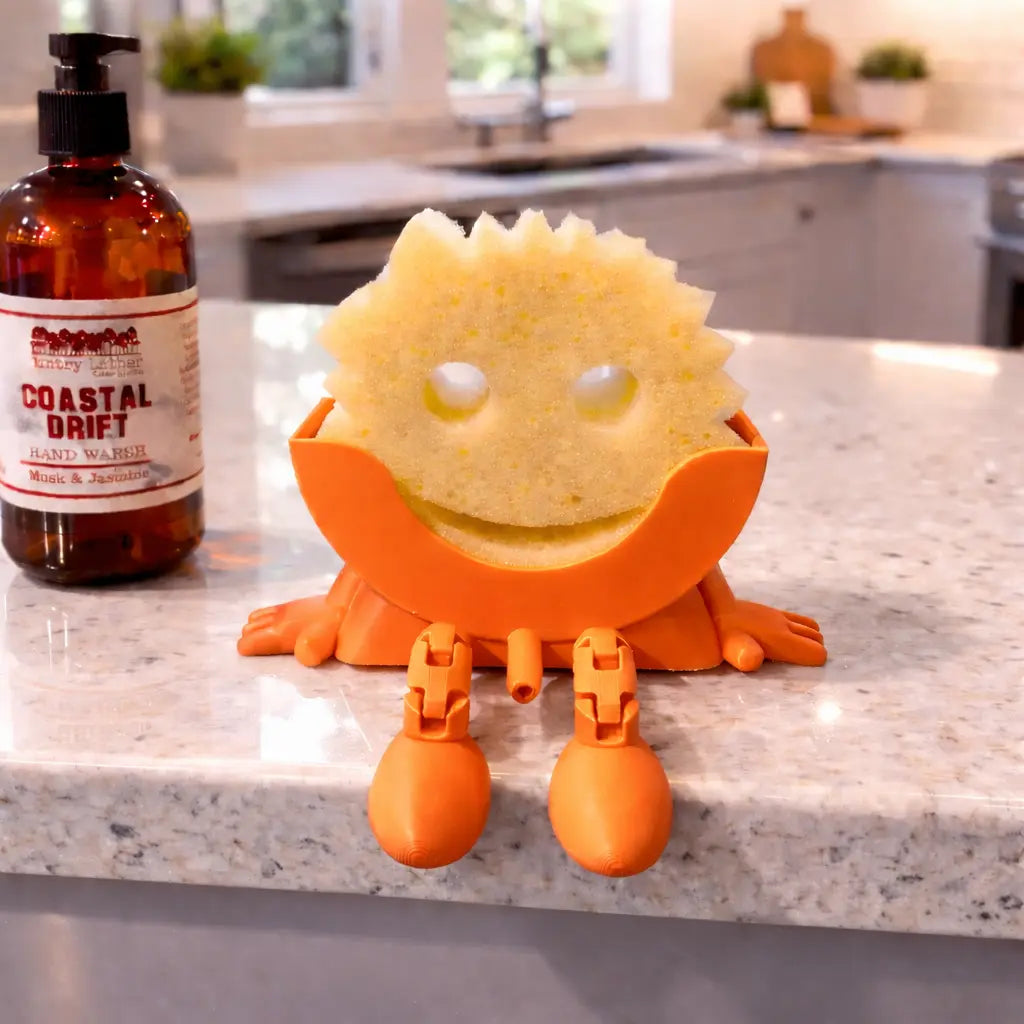 Scrub Daddy Sponge Holder with Hanging Feet | 3D Printed Sink Caddy