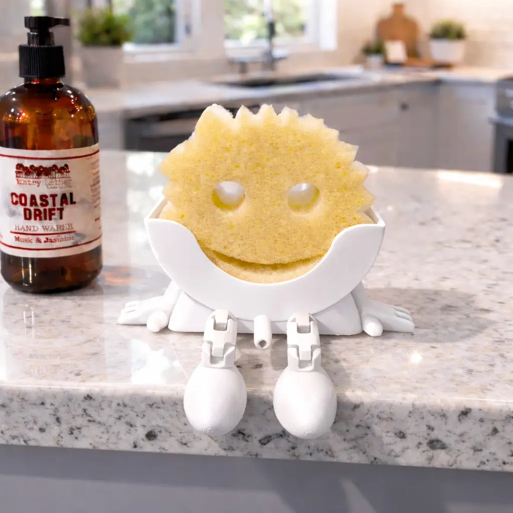 Scrub Daddy Sponge Holder with Hanging Feet | 3D Printed Sink Caddy