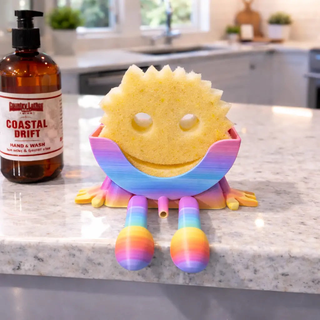 Scrub Daddy Sponge Holder with Hanging Feet | 3D Printed Sink Caddy