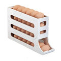30-Egg Refrigerator Organizer - Stackable Plastic Egg Storage Box with Automatic Roller