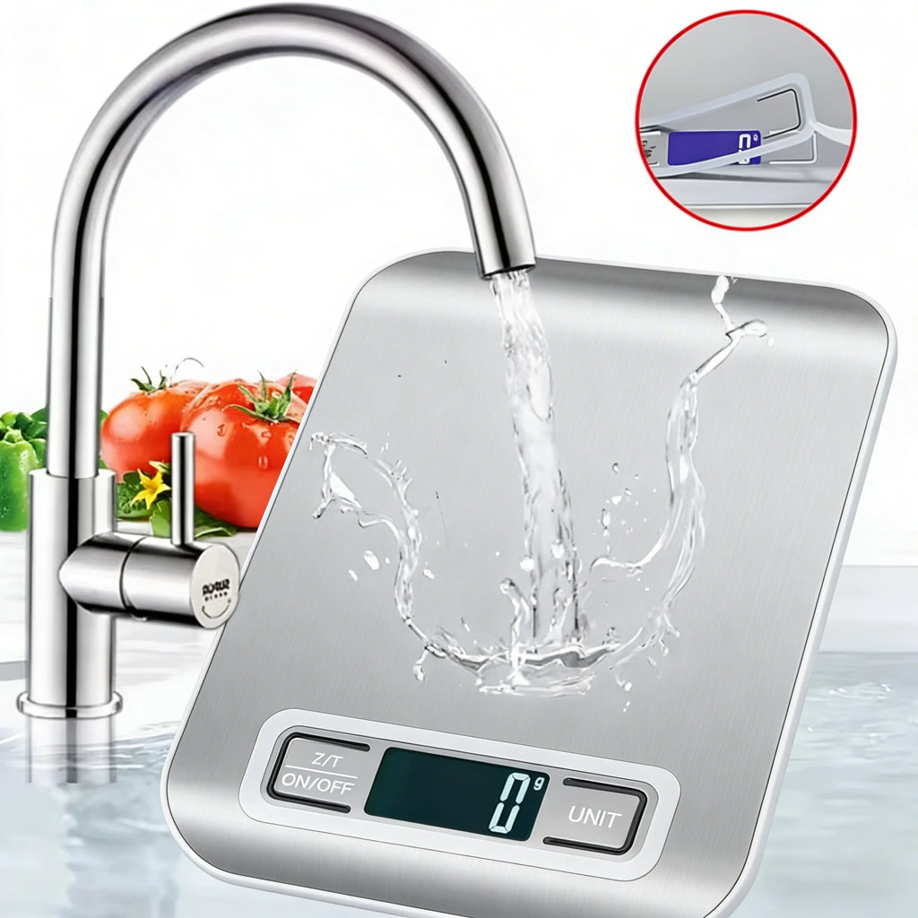 Digital Kitchen Scale LED Display Stainless Steel