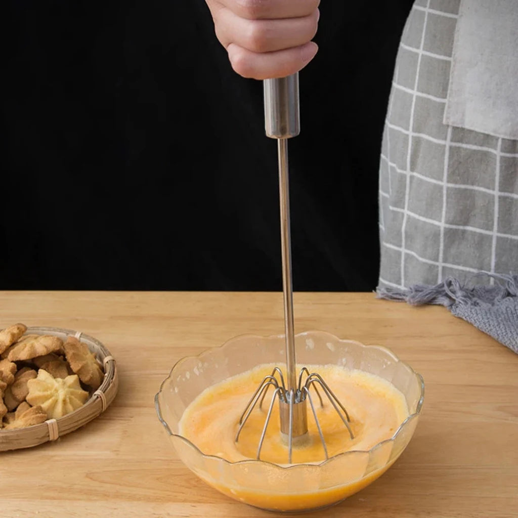 Stainless Steel Whisk Creamer Semi-Automatic Rotary Whisk