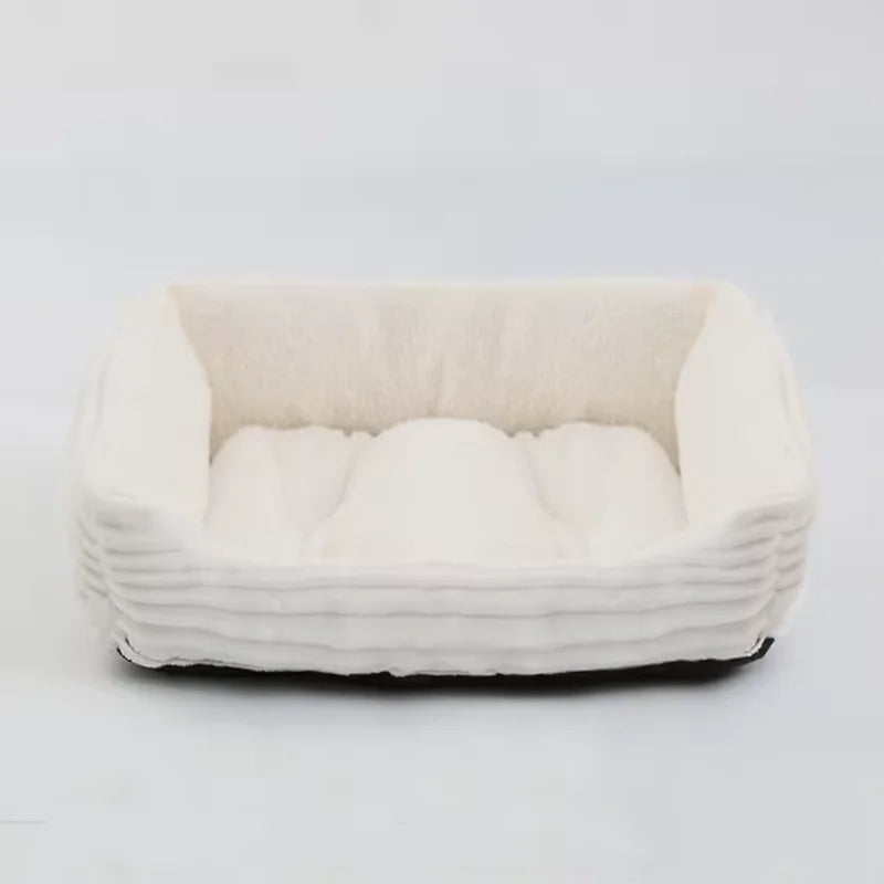 Square Plush Pet Sofa Bed | Dogs & Cats | XS–XXL