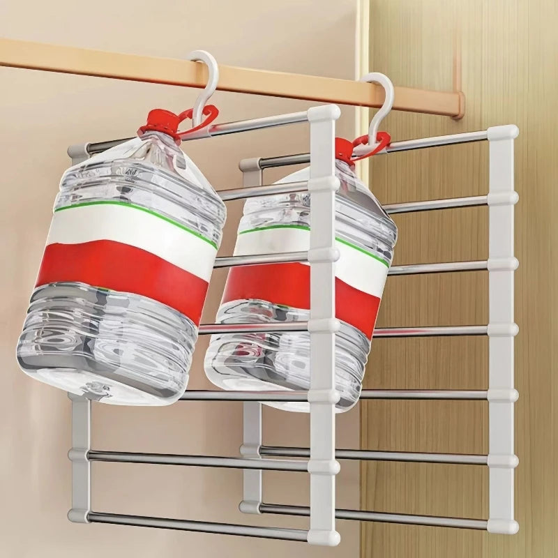 Foldable Multi-Layer Pants Hanger with Non-Slip Clips – Space-Saving Closet Organizer