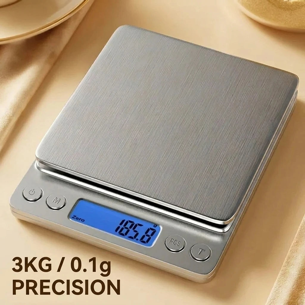 Stainless Steel Digital Kitchen Scale with LED Display