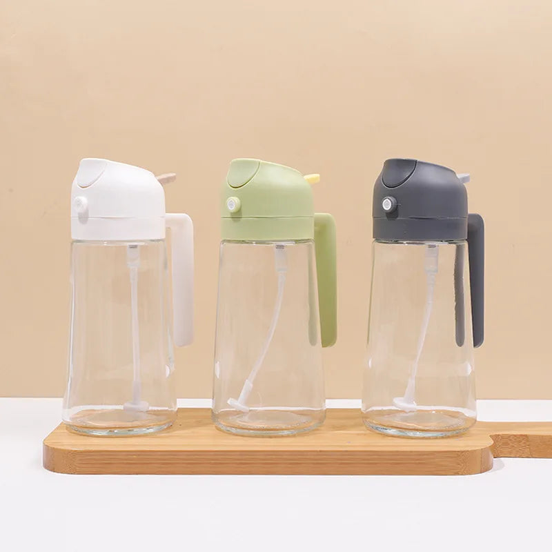 2-in-1 Glass Oil Dispenser & Spray Bottle