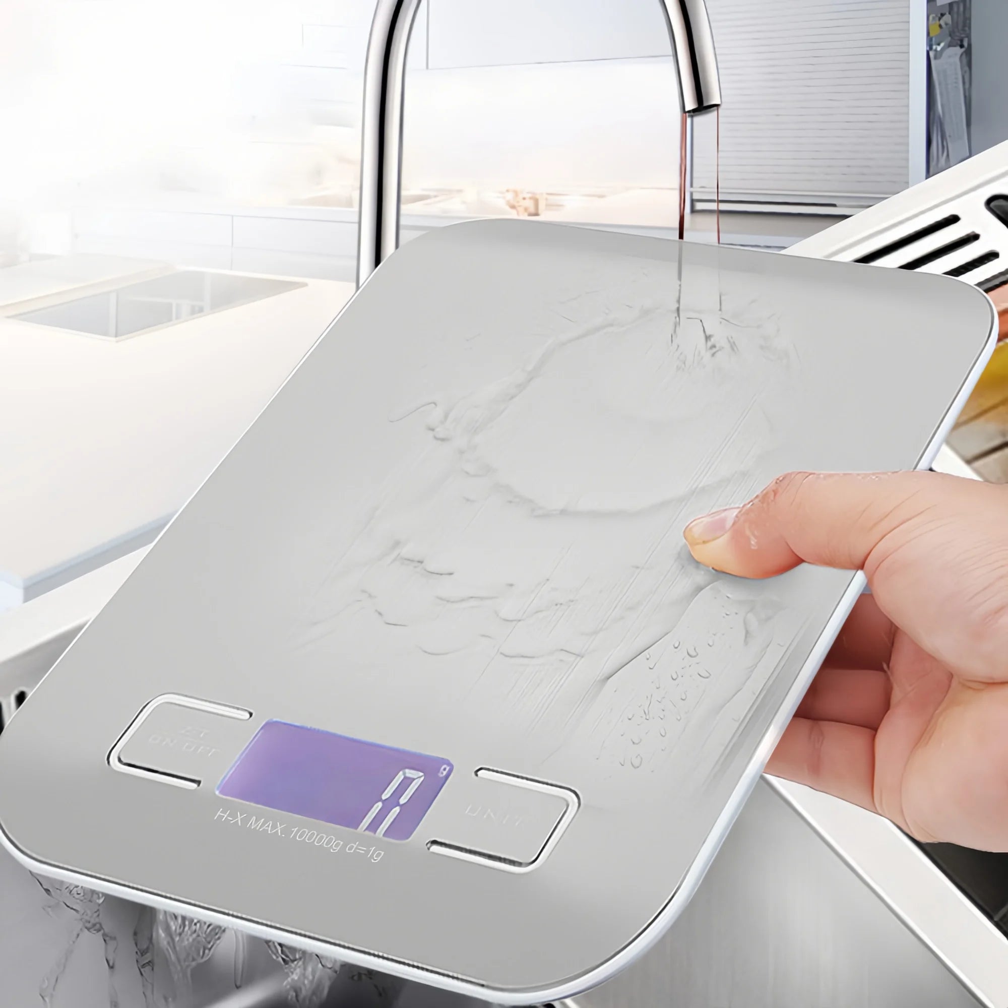 Digital Kitchen Scale LED Display Stainless Steel