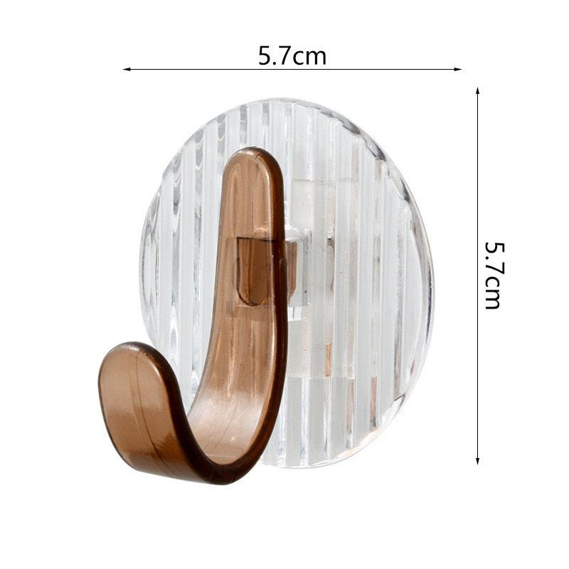 Acrylic Self-Adhesive Wall Hooks – No-Drill Coat, Towel & Key Hanger