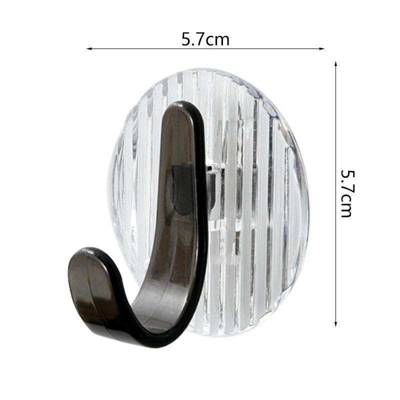 Acrylic Self-Adhesive Wall Hooks – No-Drill Coat, Towel & Key Hanger