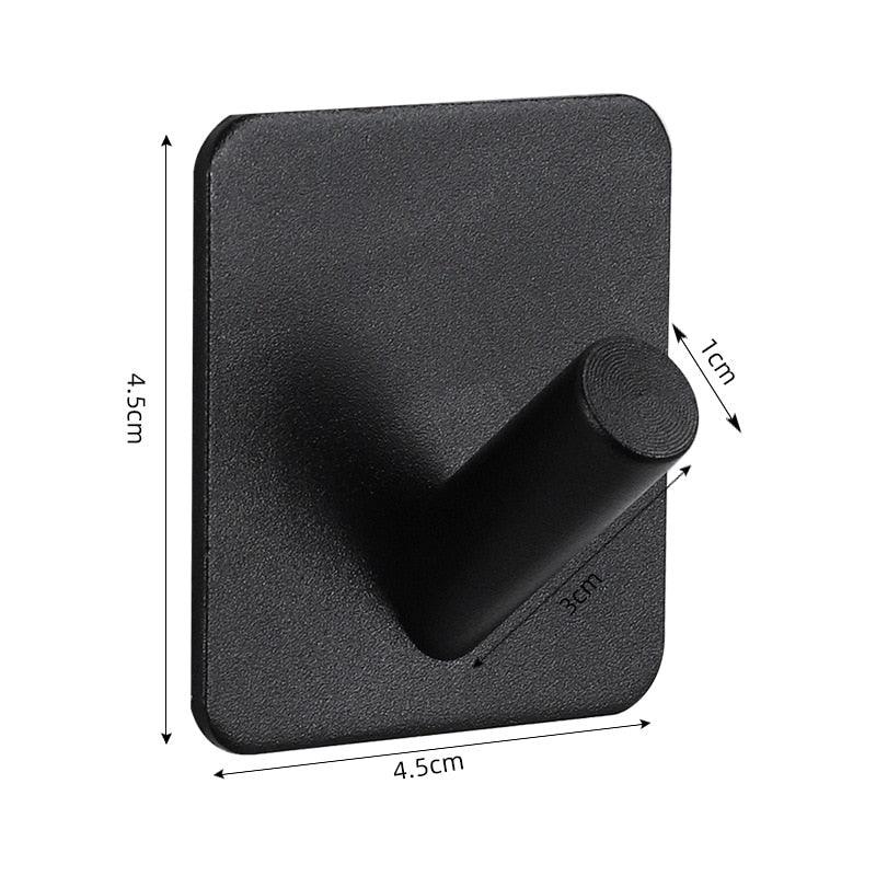 Aluminum Alloy Adhesive Wall Hooks – No-Drill Robe, Coat & Key Hanger