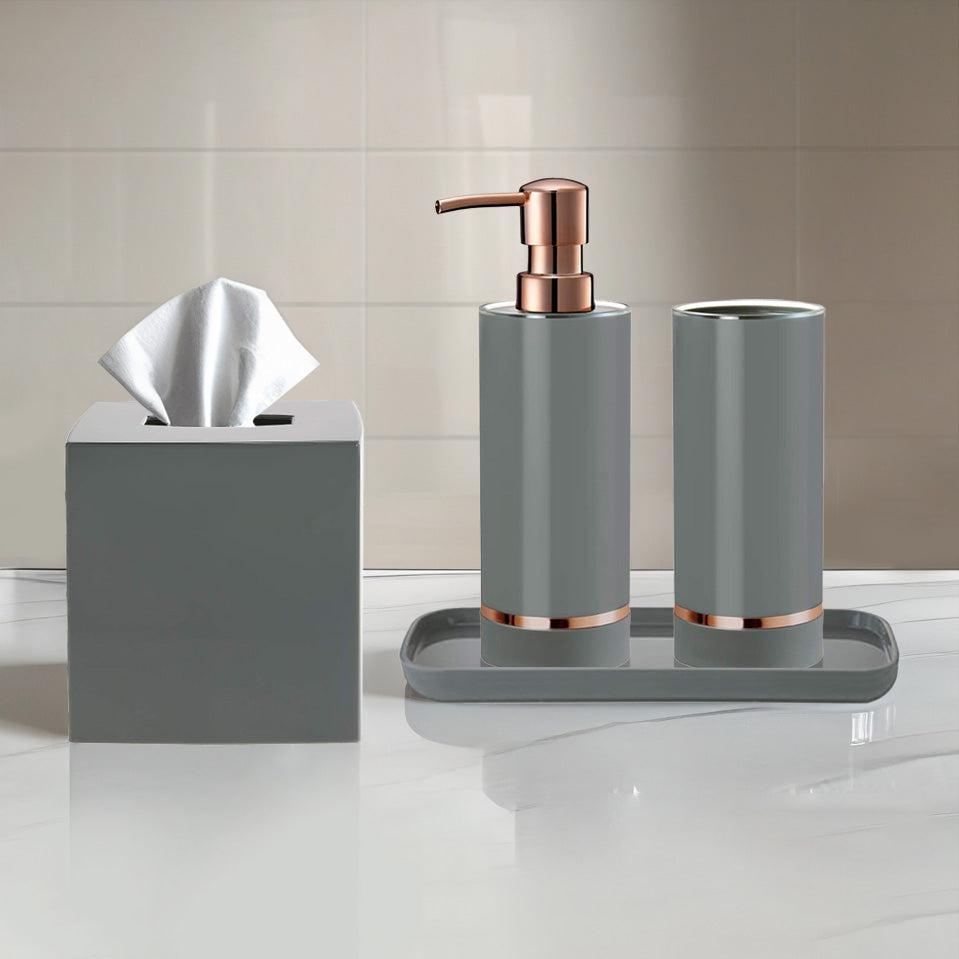 The Elegant Haven Collection – Elegant Modern Bathroom Décor Accessories Set of 4