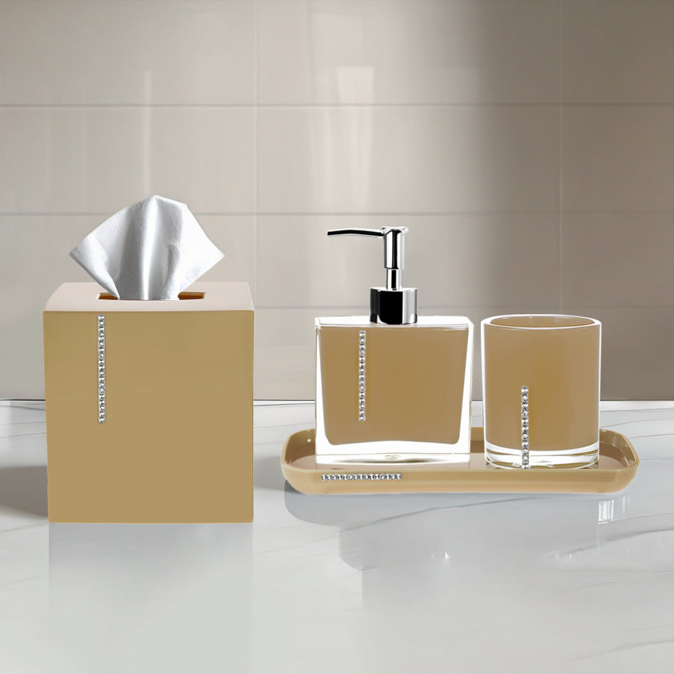 The McClary Collection – Elegant Modern Bathroom Décor Accessories Set of 4