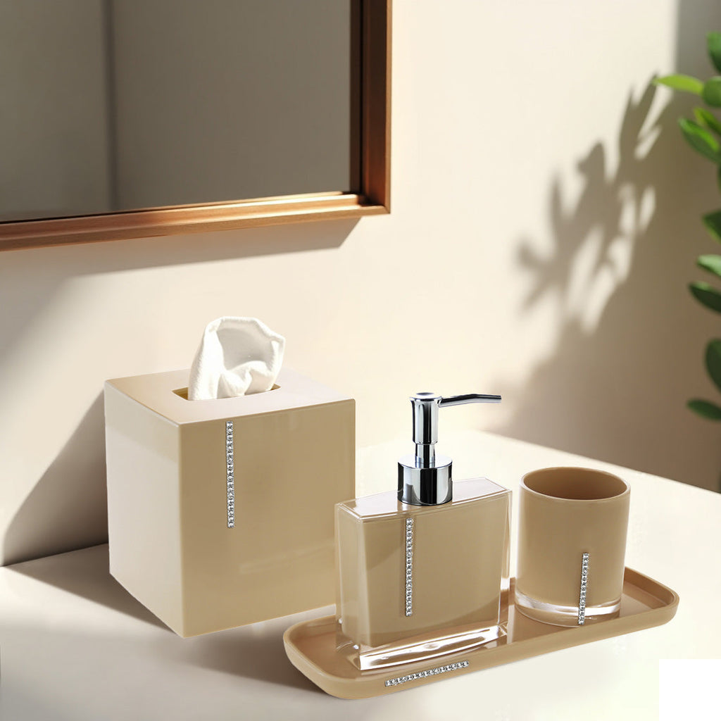 The McClary Collection – Elegant Modern Bathroom Décor Accessories Set of 4