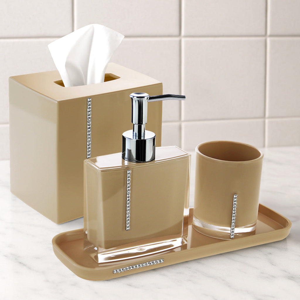 The McClary Collection – Elegant Modern Bathroom Décor Accessories Set of 4